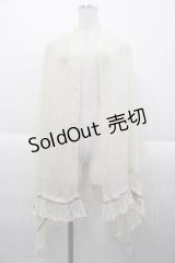 axes femme / 刺繍入りストール  キナリ I-25-10-10-123-AX-ZA-SA-ZI