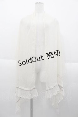 画像1: axes femme / 刺繍入りストール  キナリ I-25-10-10-123-AX-ZA-SA-ZI