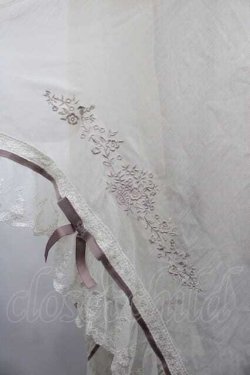 画像2: axes femme / 刺繍入りストール  キナリ I-25-10-10-123-AX-ZA-SA-ZI