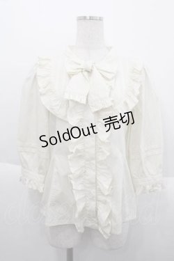 画像1: ALICE and the PIRATES / Rubanタイブラウス  生成り I-25-10-10-015-PA-BL-SA-ZI