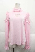 Angelic Pretty / Lacy Heartタートルネックカットソー  ピンク I-25-10-10-017-AP-TO-SA-ZI