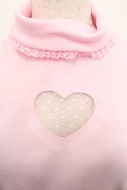 画像3: Angelic Pretty / Lacy Heartタートルネックカットソー  ピンク I-25-10-10-017-AP-TO-SA-ZI