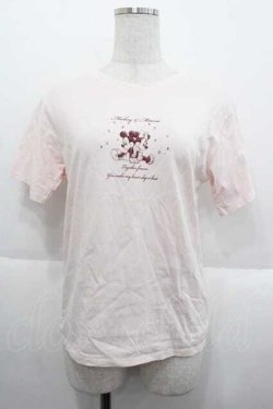画像1: Maison de FLEUR / ディズニーコラボTシャツ  ピンク I-25-10-10-018-LO-TO-SA-ZI