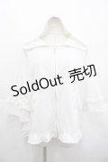 axes femme / リボンポケットフレアーパーカー  白 I-25-10-10-019-AX-TO-SA-ZI