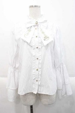 画像1: Amavel / ハイネックリボンタイブラウス  白 I-25-10-10-003-CA-BL-SA-ZI