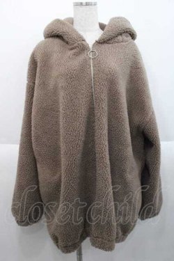 画像1: TRAVAS TOKYO / くまみみフードボアブルゾン  ブラウン I-25-10-10-029-PU-CO-SA-ZI