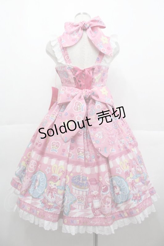 画像2: Angelic Pretty / Toy's Donut Dinerジャンパースカート  ピンク I-25-10-15-041-AP-OP-SA-ZI (2)