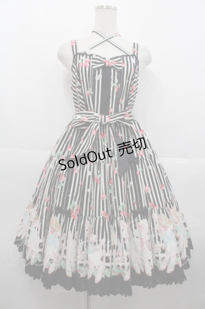 画像1: Angelic Pretty / Sheep Gardenティアードジャンパースカート  黒 I-25-10-15-043-AP-OP-SA-ZI (1)