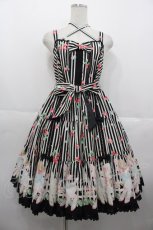 画像1: Angelic Pretty / Sheep Gardenティアードジャンパースカート  黒 I-25-10-15-043-AP-OP-SA-ZI (1)