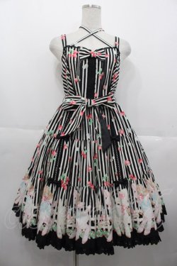 画像1: Angelic Pretty / Sheep Gardenティアードジャンパースカート  黒 I-25-10-15-043-AP-OP-SA-ZI