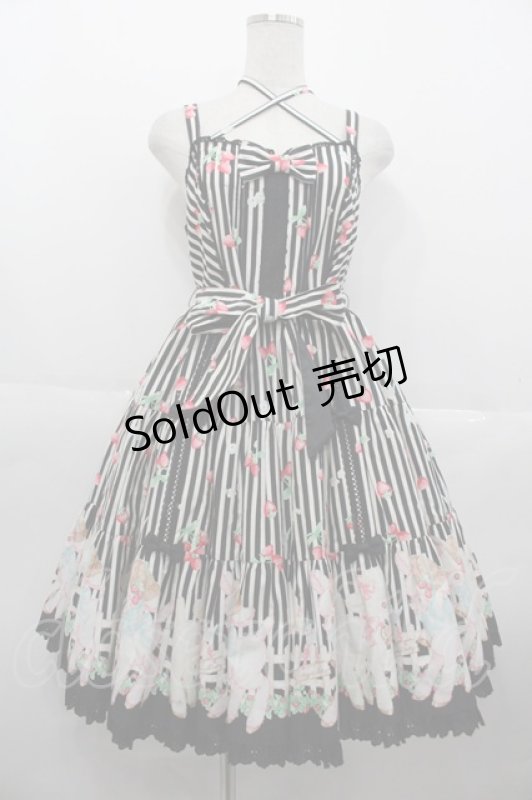 画像1: Angelic Pretty / Sheep Gardenティアードジャンパースカート  黒 I-25-10-15-043-AP-OP-SA-ZI (1)