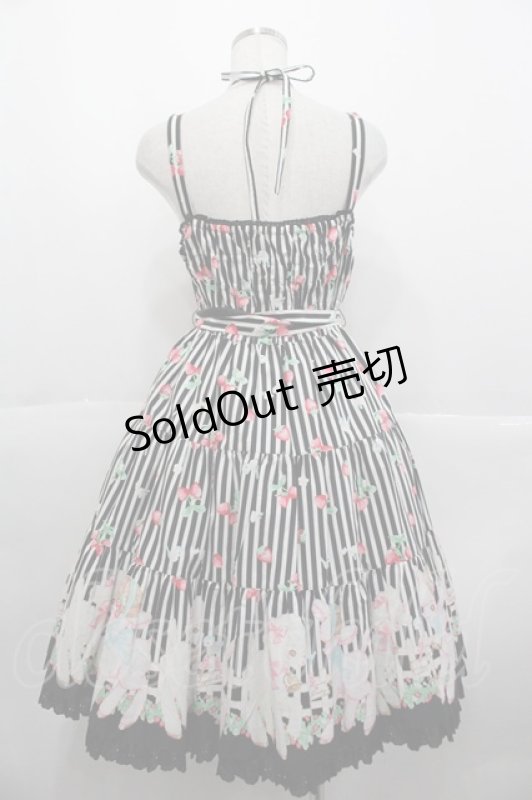 画像2: Angelic Pretty / Sheep Gardenティアードジャンパースカート  黒 I-25-10-15-043-AP-OP-SA-ZI (2)