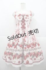 BABY,THE STARS SHINE BRIGHT / Strawberry’s Heart Drops柄ジャンパースカートI  ピンク I-25-10-15-046-BA-OP-SA-ZI