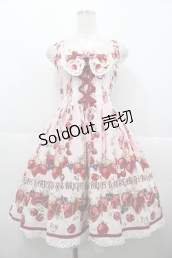 画像1: BABY,THE STARS SHINE BRIGHT / Strawberry’s Heart Drops柄ジャンパースカートI  ピンク I-25-10-15-046-BA-OP-SA-ZI