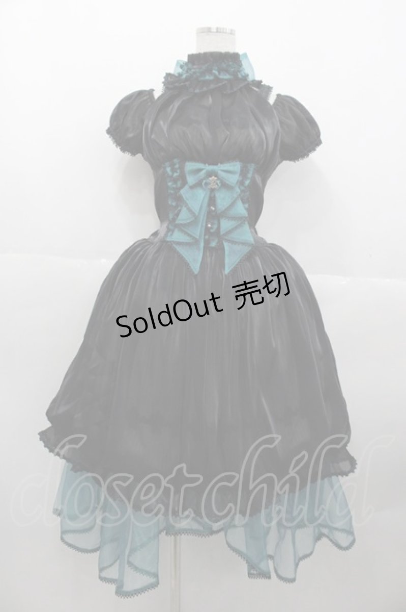 画像1: ALICE and the PIRATES / Crown jellyfishワンピースドレス  黒 I-25-10-15-051-PA-OP-SA-ZI (1)