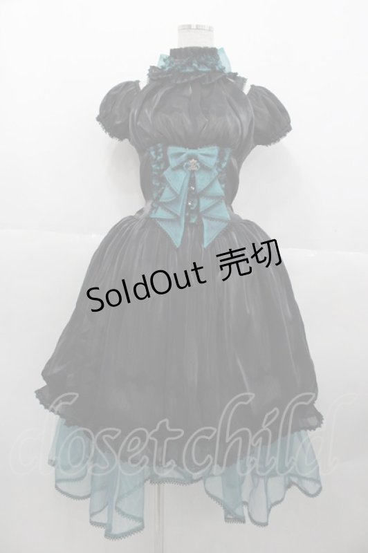 画像1: ALICE and the PIRATES / Crown jellyfishワンピースドレス  黒 I-25-10-15-051-PA-OP-SA-ZI (1)