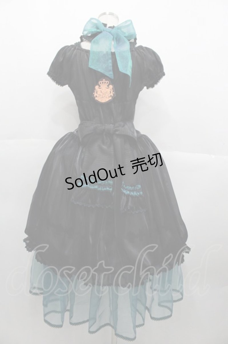 画像2: ALICE and the PIRATES / Crown jellyfishワンピースドレス  黒 I-25-10-15-051-PA-OP-SA-ZI (2)