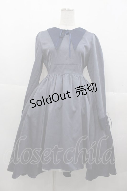 画像1: ALICE and the PIRATES / 蜘蛛の巣おばけプリントワンピース  グレー I-25-10-15-052-PA-OP-SA-ZI (1)