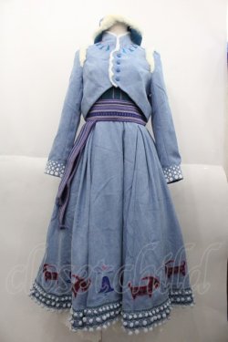 画像1: Secret Honey / Adventure Dress (Olaf's Frozen Adventure Anna ver)  サックス I-25-10-15-058-CA-OP-SA-ZI