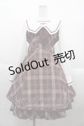 Amavel / Classical Confection チェックセーラーワンピース  ボルドー I-25-10-15-059-CA-OP-SA-ZI