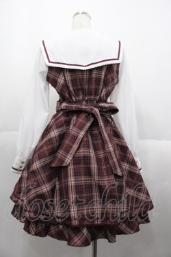 画像2: Amavel / Classical Confection チェックセーラーワンピース  ボルドー I-25-10-15-059-CA-OP-SA-ZI