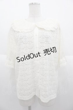 画像1: m petit by misako / AOKレースブラウス L 白 I-25-10-15-007-LO-BL-SA-ZI