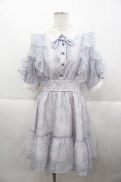 画像1: Rojita / 花柄半袖ミニワンピース  ブルー I-25-10-15-062-LO-OP-HR-ZI