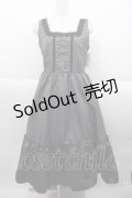 m petit by misako / TT*AOKストライプジャンパースカート L 濃灰 I-25-10-15-067-LO-OP-SA-ZI