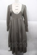 Maison de FLEUR Petite Robe canone / カノンレトロワンピース M ブラウン I-25-10-15-069-EL-OP-SA-ZI