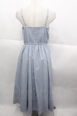 画像2: axes femme POETIQUE / レザー風キャミワンピース  サックス I-25-10-15-070-AX-OP-SA-ZI