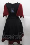 画像2: Moi-meme-Moitie / 蝙蝠ケープジャンパースカート 13号 ボルドー×クロ I-25-10-15-073-MO-OP-SA-ZI (2)