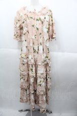 画像1: PINK HOUSE / ホワイトローズプリントワンピース  ピンク I-25-10-15-076-LO-OP-SA-ZI (1)