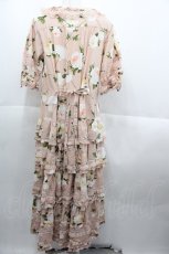 画像2: PINK HOUSE / ホワイトローズプリントワンピース  ピンク I-25-10-15-076-LO-OP-SA-ZI (2)