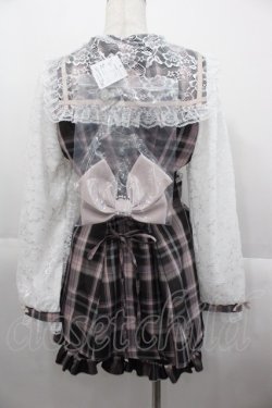 画像2: NOEMIE / レース襟チェックセットアップ  ピンク I-25-10-15-080-LO-OP-SA-ZI