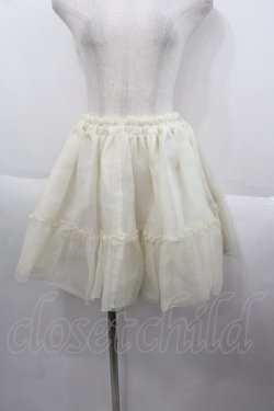 画像1: metamorphose / オーガンジーソフトパニエ  生成り I-25-10-15-082-ME-SK-SA-ZI