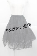 Innocent World / オーガンジーパニエ  黒 I-25-10-15-085-IW-SK-SA-ZI