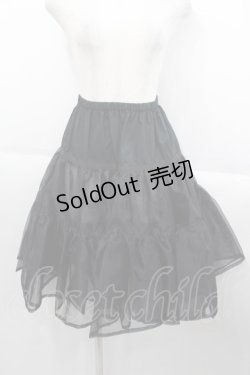 画像1: Innocent World / オーガンジーパニエ  黒 I-25-10-15-085-IW-SK-SA-ZI