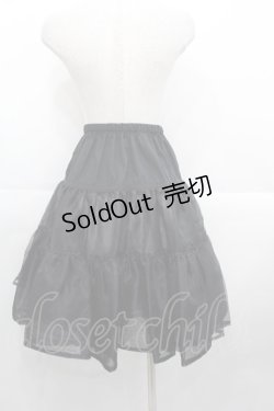 画像2: Innocent World / オーガンジーパニエ  黒 I-25-10-15-085-IW-SK-SA-ZI