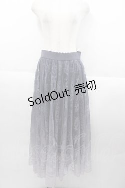 画像1: axes femme / グラデレースサーキュラースカート  グレー I-25-10-15-086-AX-SK-SA-ZI