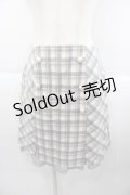 axes femme POETIQUE / パールボタンチェックスカート  グレーＸアイボリーチェック I-25-10-15-087-AX-SK-SA-ZI