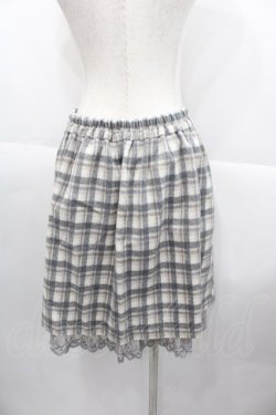 画像2: axes femme POETIQUE / パールボタンチェックスカート  グレーＸアイボリーチェック I-25-10-15-087-AX-SK-SA-ZI