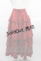 PINK HOUSE / 水玉プリントフリルスカート  赤 I-25-10-15-089-LO-SK-SA-ZI