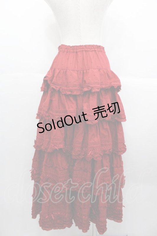 画像2: PINK HOUSE / 水玉プリントフリルスカート  赤 I-25-10-15-089-LO-SK-SA-ZI (2)