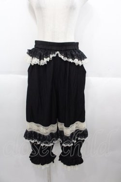 画像1: Hoshibako Works / リリアンヌ姉妹ドロワーズ(ロング丈)  黒ｘ白 I-25-10-15-092-LO-PA-SA-ZI