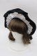 画像1: Angelic Pretty / トーションレースブリム付カチューシャ  黒Ｘ白 I-25-10-15-100-AP-AC-SA-ZI (1)