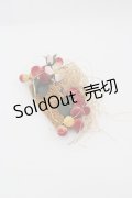 PINK HOUSE / 野ばらとチェリーコサージュ  ブラウンＸ赤 I-25-10-15-109-LO-ZA-SA-ZI