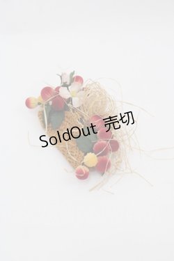 画像1: PINK HOUSE / 野ばらとチェリーコサージュ  ブラウンＸ赤 I-25-10-15-109-LO-ZA-SA-ZI