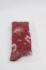 PINK HOUSE / リボンブーケ柄ソックス  赤 I-25-10-15-117-LO-ZA-SA-ZI