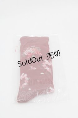 画像1: PINK HOUSE / リボンブーケ柄ソックス  赤 I-25-10-15-117-LO-ZA-SA-ZI