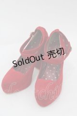 LIZ LISA / ハートベロアパンプス M 赤 I-25-10-15-122-LO-SH-SA-ZI